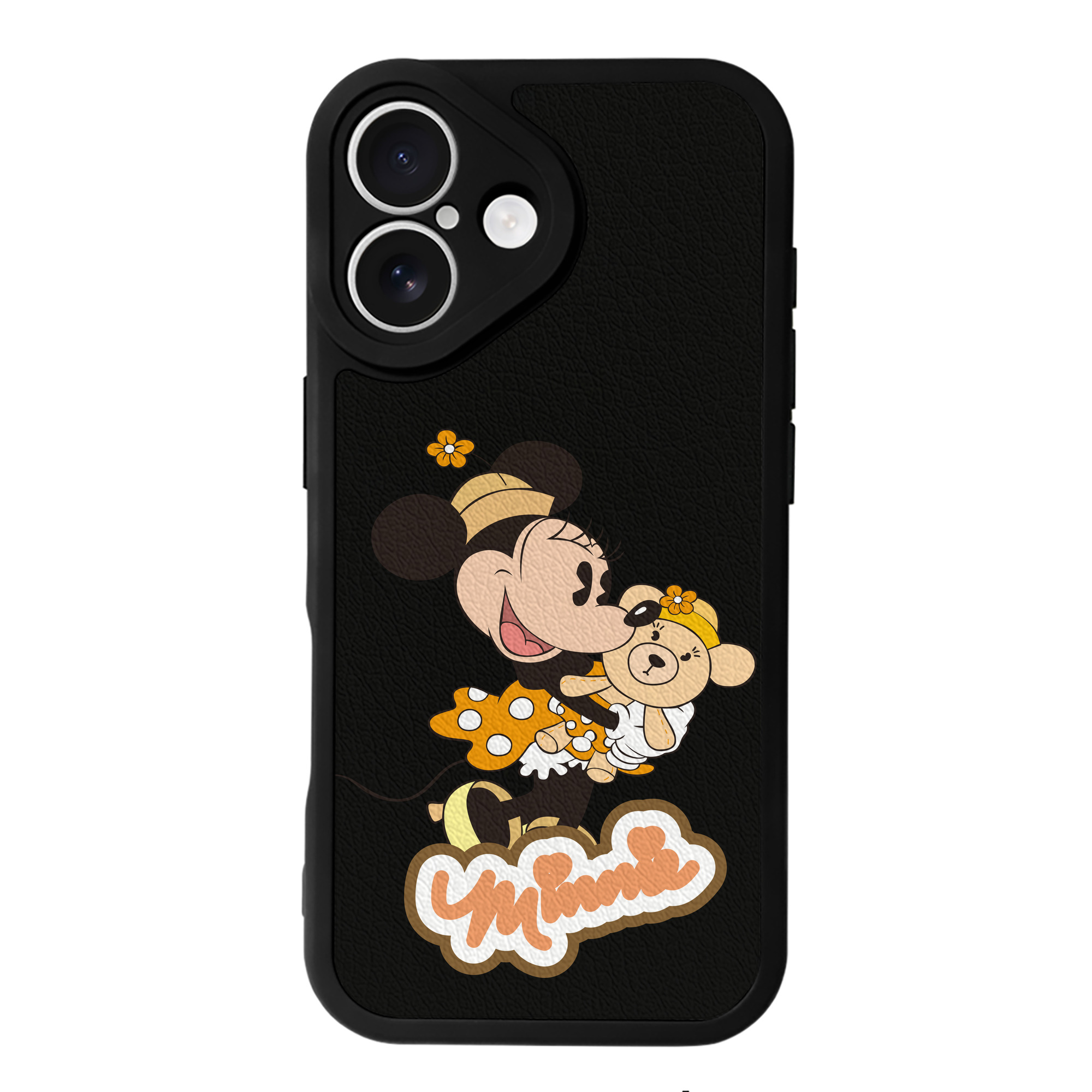 （画像用） ミッキーマウス Mickey Mouse 【iPhone 16シリーズ対応】シリコンスマホケース（レザー調） 材質：シリコン